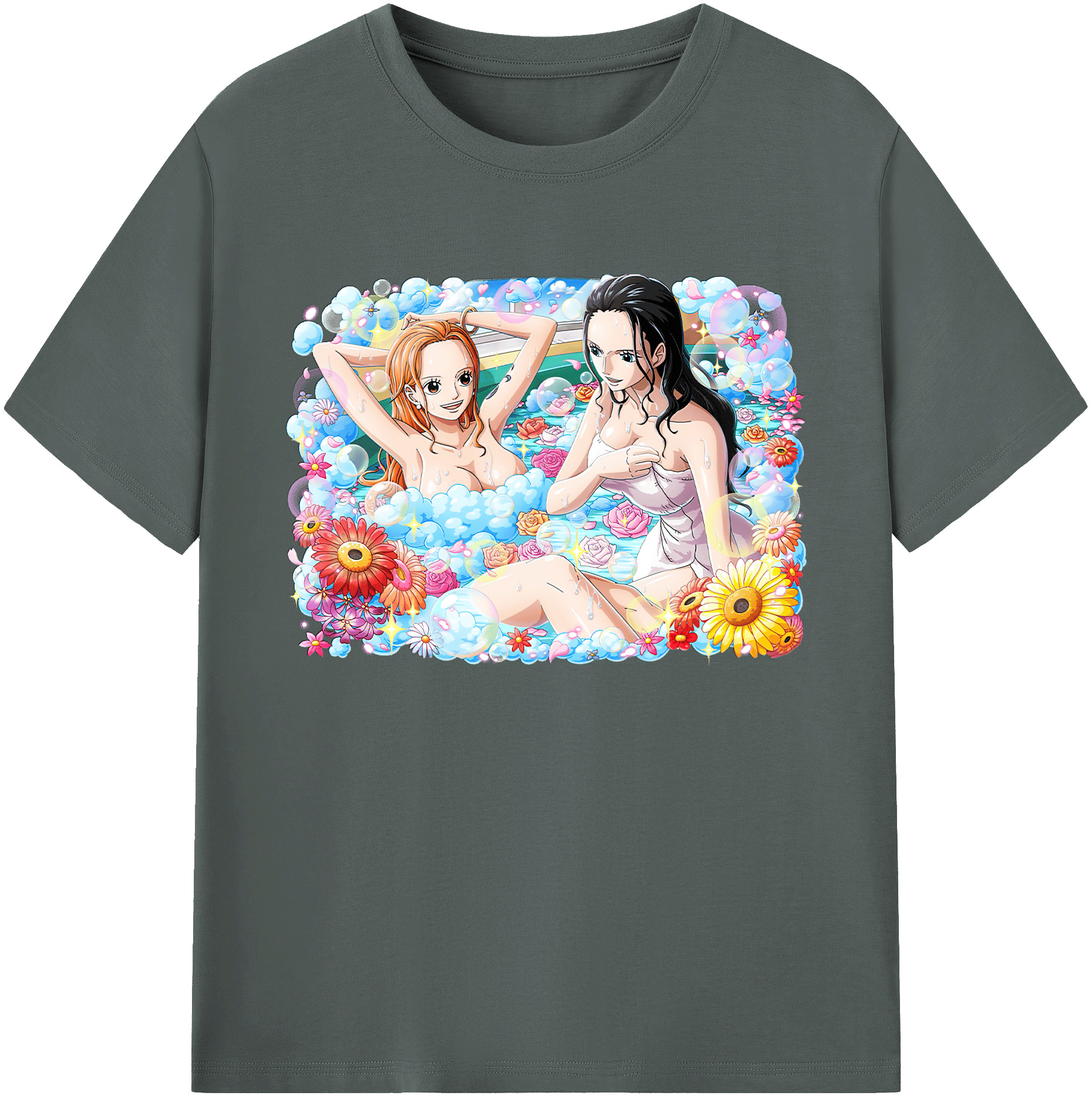 ワンピース ニコ・ロビン ONE PIECE Nico Robin 綿100％ メンズ半袖Tシャツ｜肌触りやわらか＆通気性